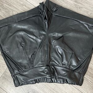 Sincerely Jules Black Leather Shorts